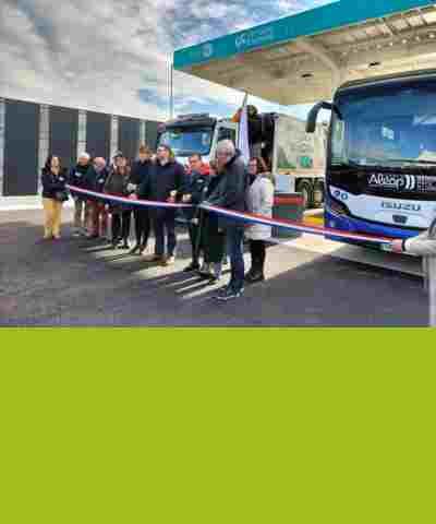 station bioGNV Les herbiers A87 décarboner transports électrique bioGNV camion gaz